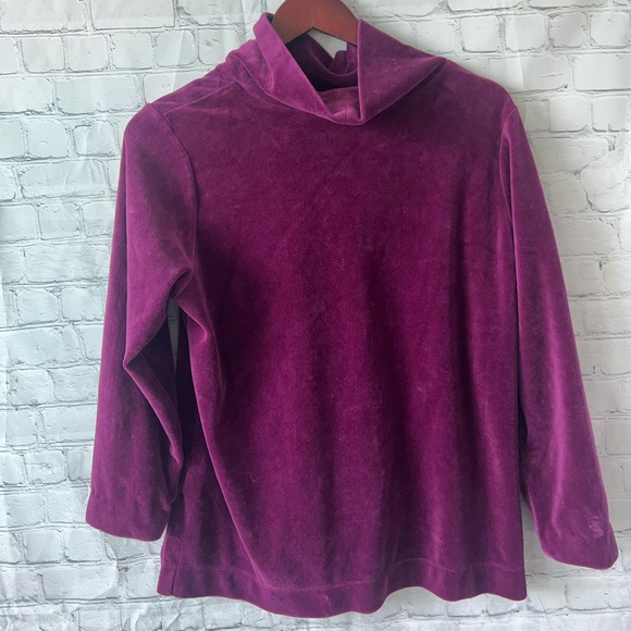 appleseeds petites dark purple sweatshirt size PL - Picture 4 of 5